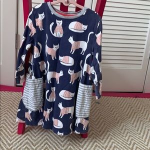 Girls kitty cat design dress/shirt with pockets